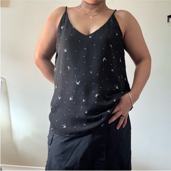 Ricki's Black Camisole with Bird Pattern - Picture 6 of 6
